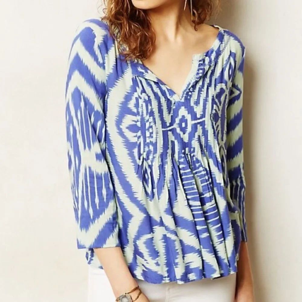 NWT Anthro Vanessa Virginia Mahdia Ikat Top